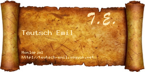 Teutsch Emil névjegykártya